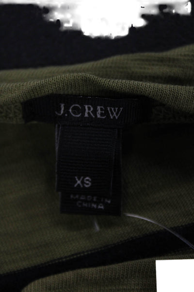 J Crew Womens Striped Boatneck Cotton Long Sleeve T Shirt Size XS