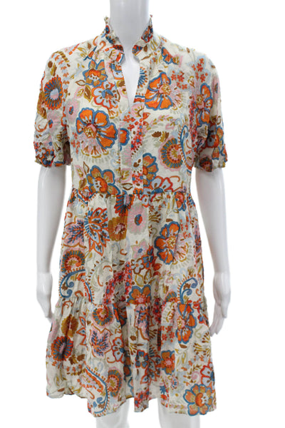 1. State Women Fit & Flare Dress Floral V-Neck Short Sleeve Size S