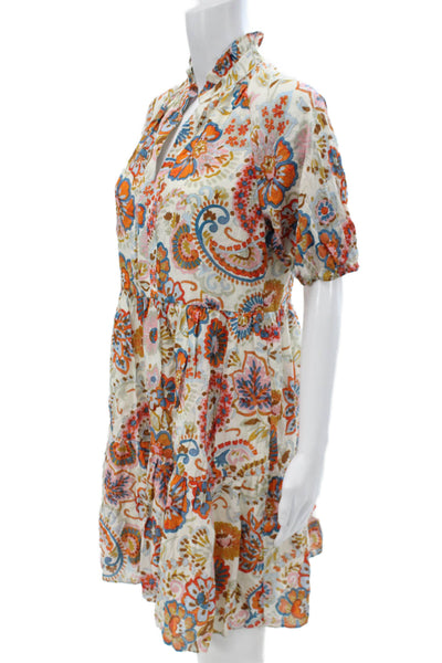 1. State Women Fit & Flare Dress Floral V-Neck Short Sleeve Size S