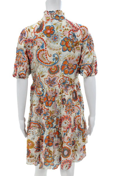 1. State Women Fit & Flare Dress Floral V-Neck Short Sleeve Size S