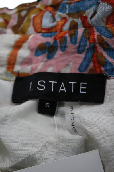 1. State Women Fit & Flare Dress Floral V-Neck Short Sleeve Size S