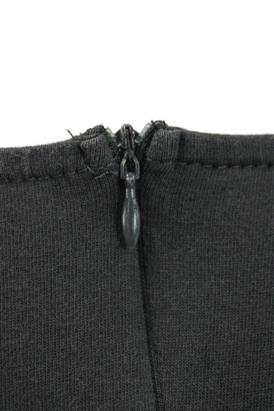 Zara Women Gray Knit Jumpsuit Long Sleeve Round Neck Drawstring Size M