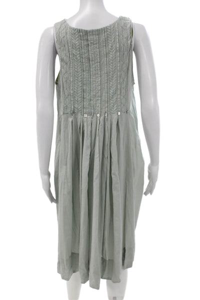 Sundance Womens Green Cotton Scoop Neck Shift Dress Sleeveless Knee Size M