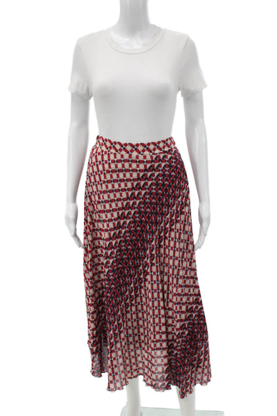 Maeve Anthropologie Women Pleated Midi Skirt Multicolor Size 2XS