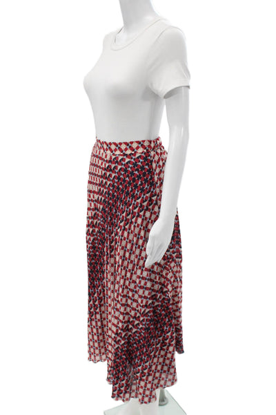 Maeve Anthropologie Women Pleated Midi Skirt Multicolor Size 2XS