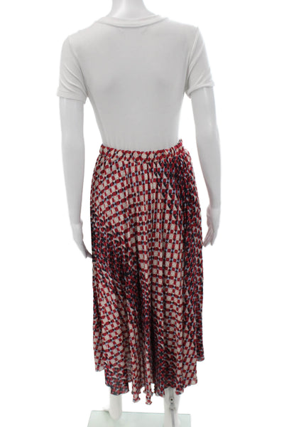 Maeve Anthropologie Women Pleated Midi Skirt Multicolor Size 2XS
