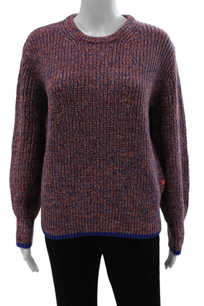 Scotch & Soda Women Pullover Sweater Multicolor Crew Neck Spotted Size M