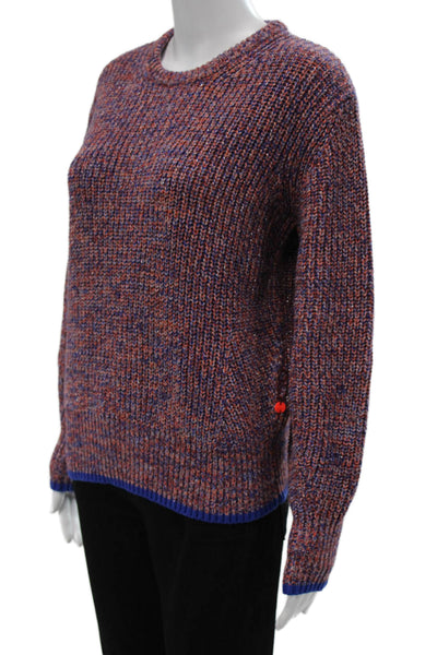 Scotch & Soda Women Pullover Sweater Multicolor Crew Neck Spotted Size M