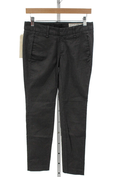 Rag & Bone Jean Womens Black Chino Pants Cotton Mid-Rise Size 25