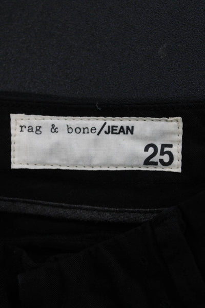 Rag & Bone Jean Womens Black Chino Pants Cotton Mid-Rise Size 25
