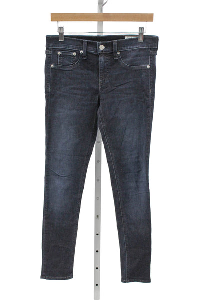 Rag & Bone Jean Womens Skinny Blue Mid Rise Cotton Jeans Size 29