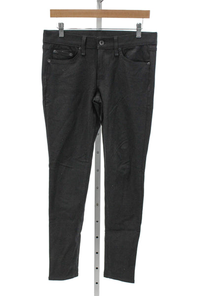 Rag & Bone Jean Womens Skinny Jeans Gray Mid-Rise Button Fly Size 27