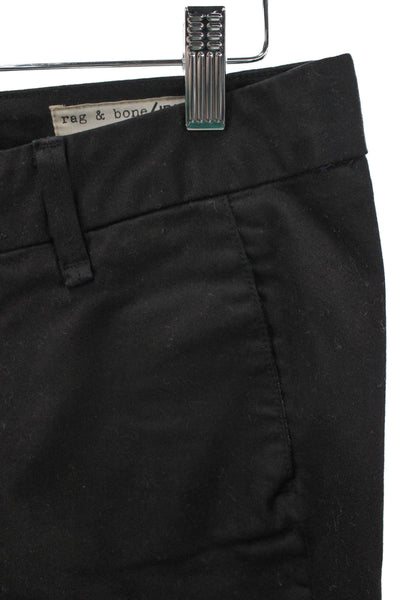 Rag & Bone Jean Women Skinny Black Mid-Rise Jeans Zip Cotton Blend Size 27