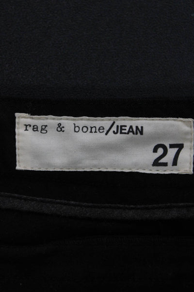 Rag & Bone Jean Women Skinny Black Mid-Rise Jeans Zip Cotton Blend Size 27