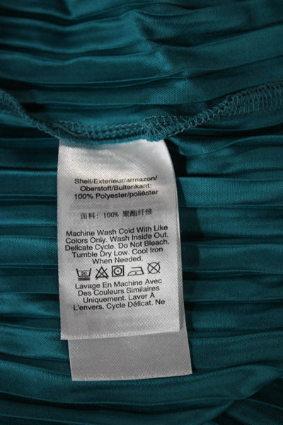 DKNY Women Wrap Dress Green V-Neck Short Sleeve Polyester Size 10