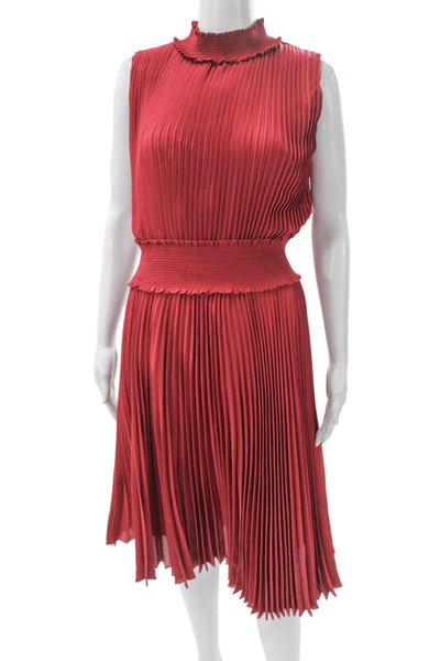 Nanette Nanette Lepore Women A-Line Red Mock Neck Sleeveless Dress Size 10