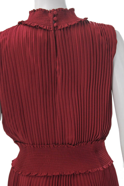Nanette Nanette Lepore Women A-Line Red Mock Neck Sleeveless Dress Size 10