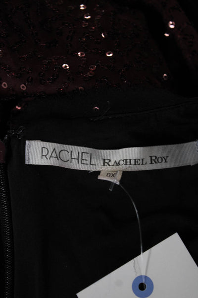 Rachel Rachel Roy Women Shift Dress Red Long Sleeve Knee Length Size 0X