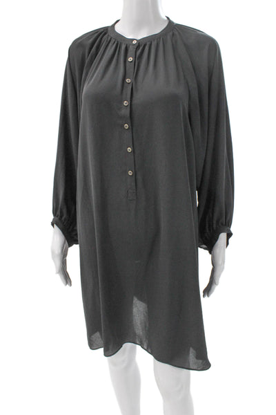Rachel Rachel Roy Women Shift Dress Black Long Sleeve Knee Length Size XL