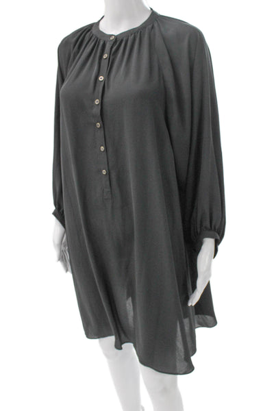 Rachel Rachel Roy Women Shift Dress Black Long Sleeve Knee Length Size XL