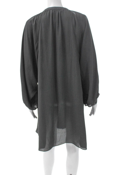 Rachel Rachel Roy Women Shift Dress Black Long Sleeve Knee Length Size XL