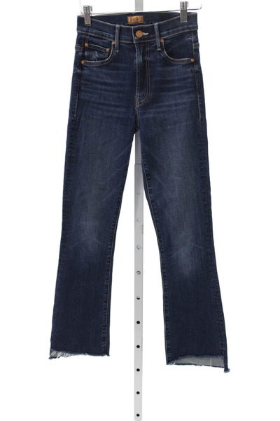 Mother Womens Cropped Blue Jeans Cotton High Rise Inseam 23 Size 23