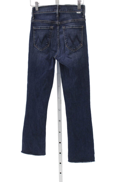 Mother Womens Cropped Blue Jeans Cotton High Rise Inseam 23 Size 23