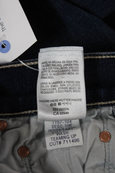 Mother Womens Cropped Blue Jeans Cotton High Rise Inseam 23 Size 23