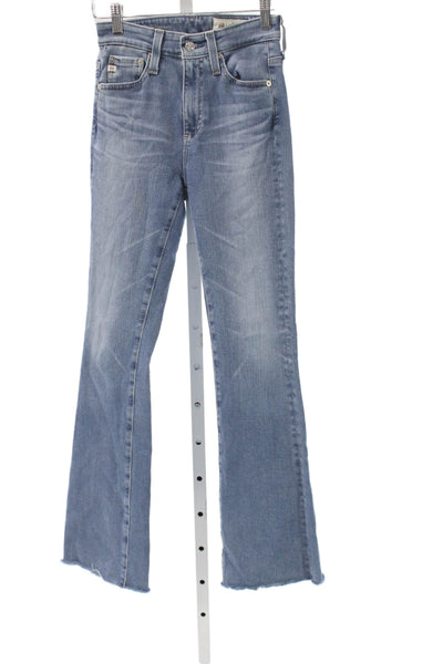 AG Adriano Goldschmied Womens Flared Jeans Blue High Rise 27 Inseam Size 23