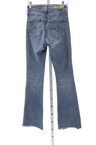 AG Adriano Goldschmied Womens Flared Jeans Blue High Rise 27 Inseam Size 23