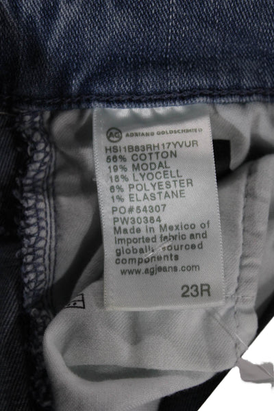 AG Adriano Goldschmied Womens Flared Jeans Blue High Rise 27 Inseam Size 23