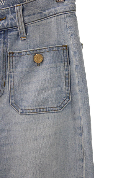 J Crew Womens Wide-Leg Jeans Blue Cotton Blend Size 23