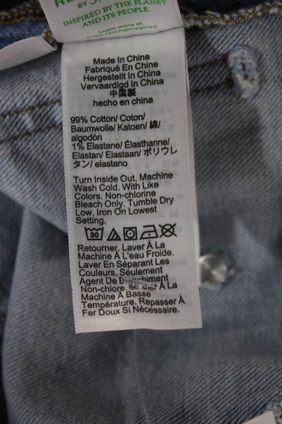 J Crew Womens Wide-Leg Jeans Blue Cotton Blend Size 23
