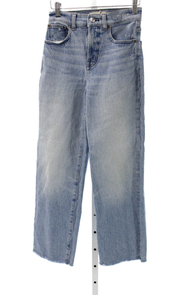 Madewell Women Straight Blue Cotton Jeans Size 23