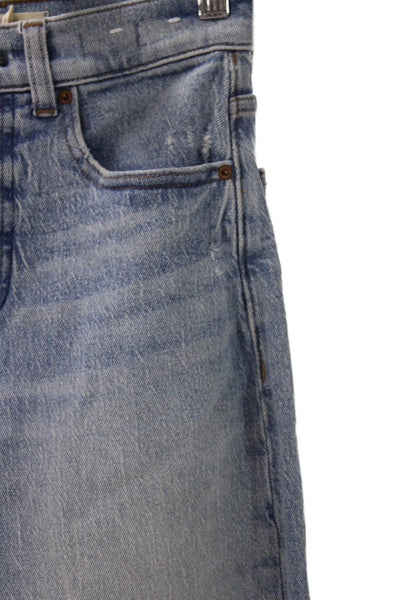 Madewell Women Straight Blue Cotton Jeans Size 23