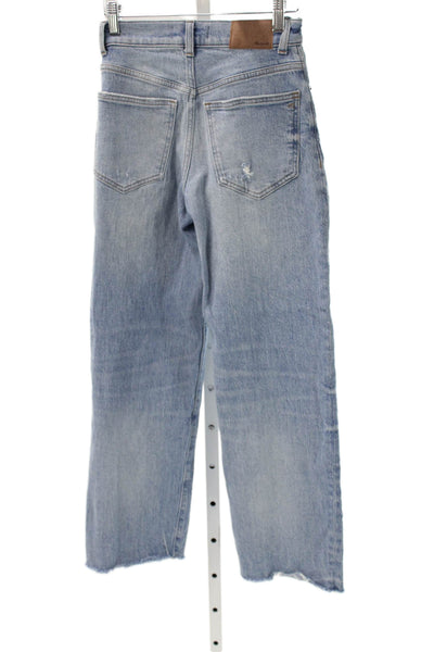 Madewell Women Straight Blue Cotton Jeans Size 23