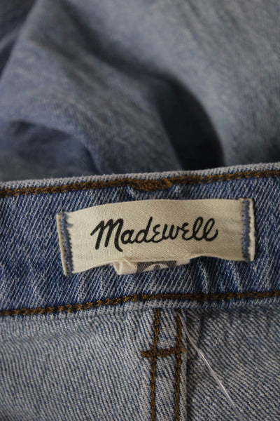Madewell Women Straight Blue Cotton Jeans Size 23
