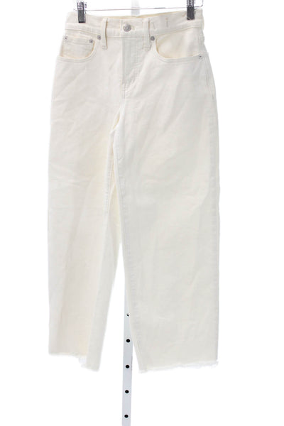 Madewell Womens Cropped High Rise White Jeans Size 24P