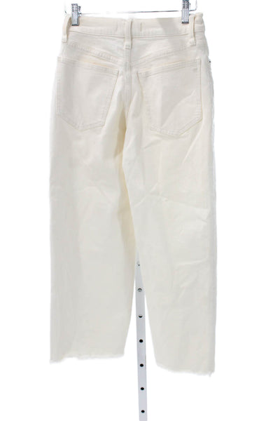 Madewell Womens Cropped High Rise White Jeans Size 24P