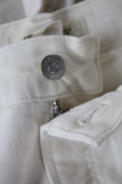Madewell Womens Cropped High Rise White Jeans Size 24P