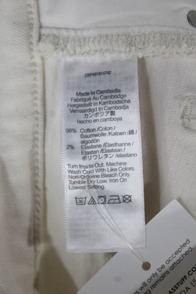 Madewell Womens Cropped High Rise White Jeans Size 24P