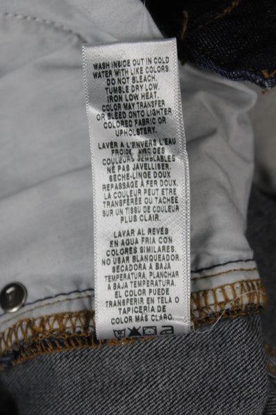 Frame Womens Flared High Rise Blue Jeans Cotton Button Fly Inseam 27 Size 23
