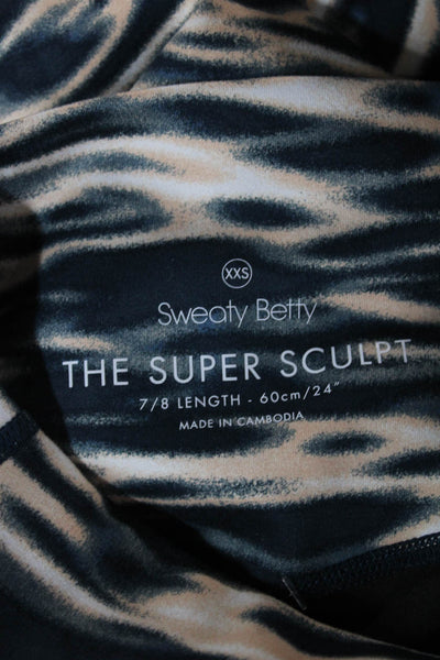 Sweaty Betty Womens Cropped Abstract Print Multicolor Leggings Size 2XS