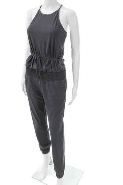 Sweaty Betty Women Halter Sleeveless Jumpsuit Gray Elastane Pullover Size XS