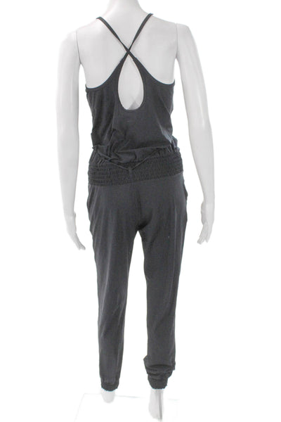 Sweaty Betty Women Halter Sleeveless Jumpsuit Gray Elastane Pullover Size XS