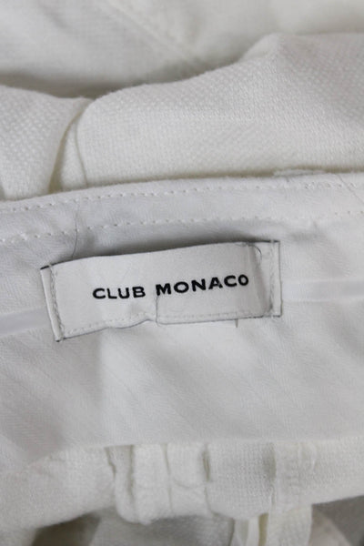 Club Monaco Womens White Linen Blend Capri Pants Size 00