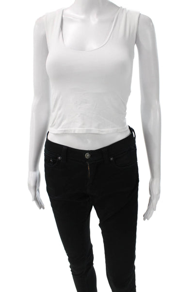 Intimately Free People Womens Tank Scoop Neck Sleeveless White Size XS