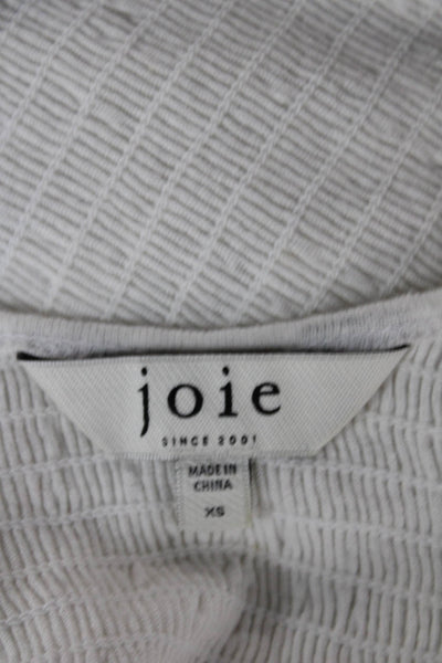 Joie Womens Basic Sleeveless Scoop Neck Tank White Linen Viscose Size XS