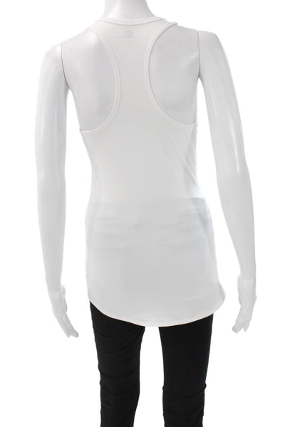 Athleta Women Basic Cotton Scoop Neck Sleeveless Tank White Size 2XS