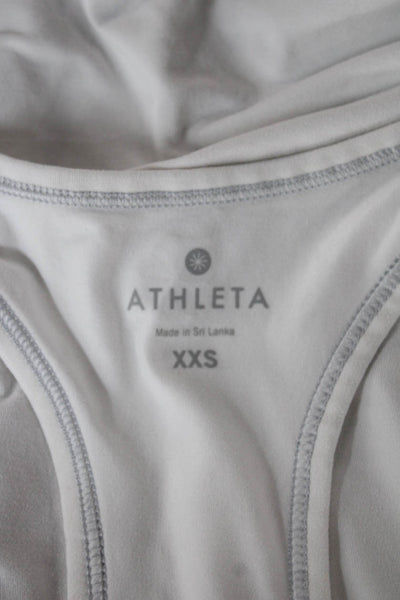 Athleta Women Basic Cotton Scoop Neck Sleeveless Tank White Size 2XS